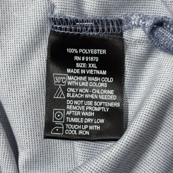 Bolle Polo Shirt Mens XXL 2XL Golf Performance Moisture‎ Wicking Blue Colorblock - Picture 6 of 7